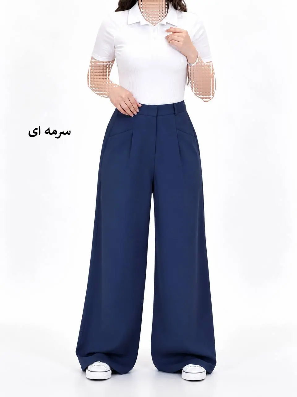 7563-شلوار مزونی کرپ ela